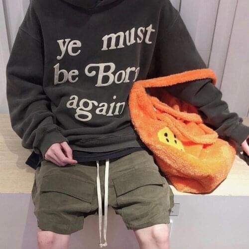 Ye Must be Born Again Kanye Hoodies 3D Form Printing CPFM
