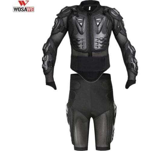 WOSAWE Motorcycle Body Protection Motocross Racing Padded Armor Shorts Chest Protect Jacket Gear Hip Pads Protector