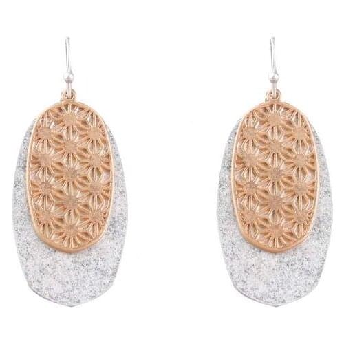 ZWPON Antique Filigree 100% Brass Metal Dangle Earrings For Women Hollow carved Geometric Statement Earrings Fashion Jewelry