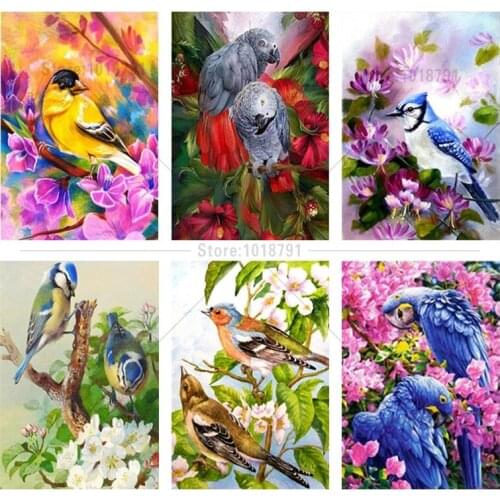 5D DIY Diamond Painting Flower Bird Diamond Embroidery Cross Stitch Rhinestone Decoration needlework wall picture Home Decora