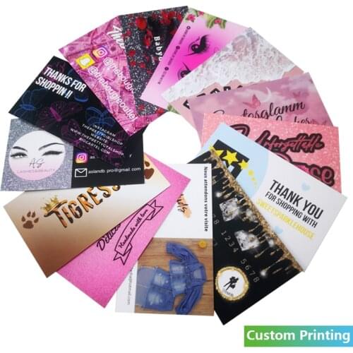 Free Shipping Design 100 Pcs Custom Paper Card Business Card 54x90mm Paper Tag Thank You Card Name Card Greeting Cards Postcards
