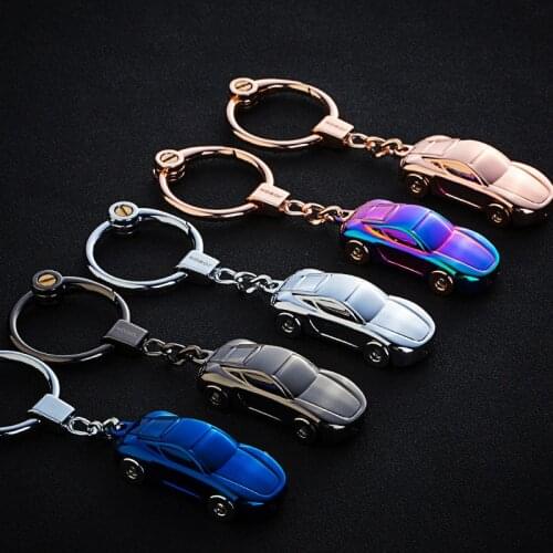 Car Model Keychain Led Light Keyring High-end Auto Key Holder for Dacia Fiat 500 Lexus MINI Cooper BMW E46 E90 Audi A3 A4 Volvo