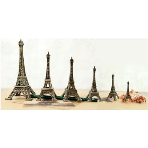 Free Shipping Romantic France 30cm Bronze Tone Pairs Eiffel Tower model Metallic Model Prop Craft Torre Eiffel home/pub decor