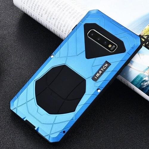 For Samsung Galaxy S10 S10+Plus Luxury Outdoor Armor Aluminum Metal Silicone Hybrid Case Heavy Cover Coque Etuis Handy Hulle