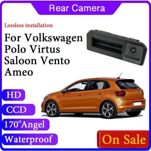 For Volkswagen VW Polo Virtus Saloon Vento Ameo Sedan 6R 2014~2020 Reverse Parking High Quality Waterproof handle Camera