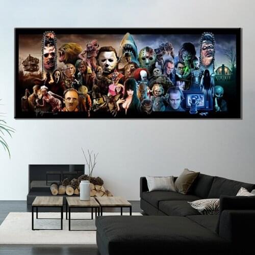 Home Decor Fashion Poster Terror Canvas Printing Horror Movie Wall Posters Home Decoration Painting For Living Room Framework Ar