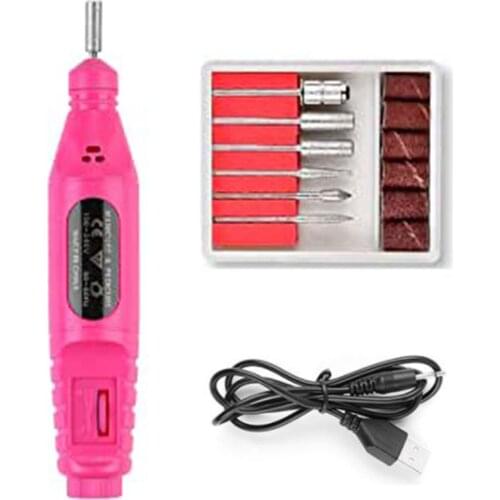 Electric Nail Drill Machine Kit Nail Gel Remove Machine Nail Art Tools Kit Pen Pedicure Nail File Sanding Bands