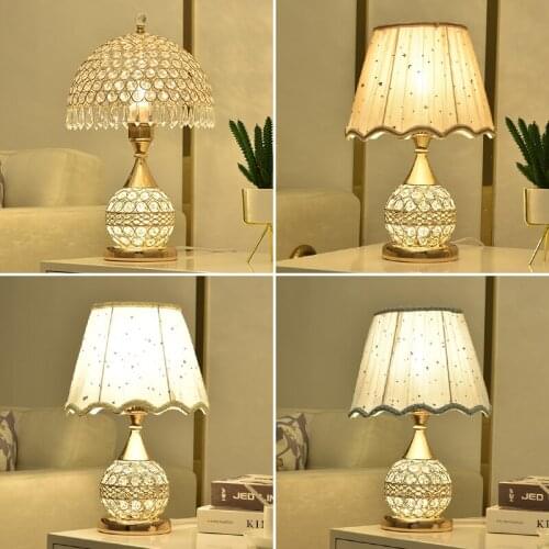 XIRIGHT Buy 2 Get 20% Off Crystal Table Lamp For Bedroom Living Room Home Warm Wedding Luxury Romantic Wedding Room Bedside Lamp