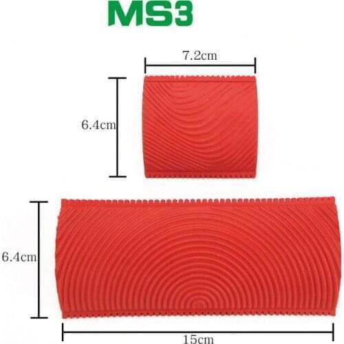 2pcs Imitation Wood Grain Brush Paint Tools Rubber Roller Painting Embossing Art DIY Wood Graining Wall Panting Accessory