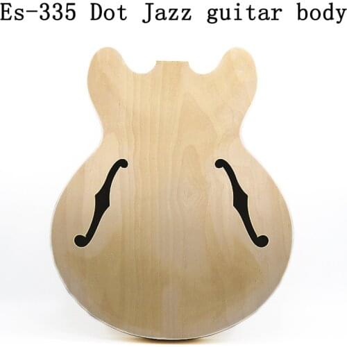 The es-335 Dot jazz guitar body is made of solid wood with maple plywood on the back and side panels