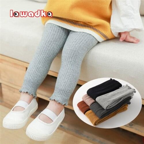 Lawadka Autumn Winter Tights for Children Solid Baby Girls Pantyhose Fashion Knitted Cotton Kids Clothes Accessories 2020 New