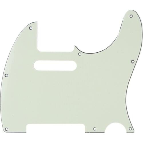 Musiclily Pro 8-Hole Guitar Tele Pickguard for JPN Made Fender Japan Telecaster, 3Ply Mint Green