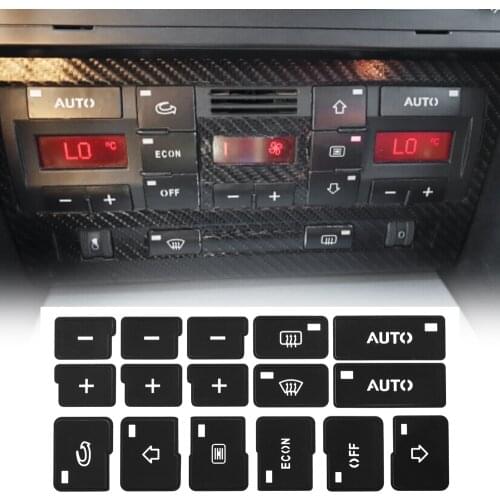 Car Air Condition AC Climate Control Button Repair Stickers Decals For Audi A4 B6 B7 2000 2001 2002 2003 2004