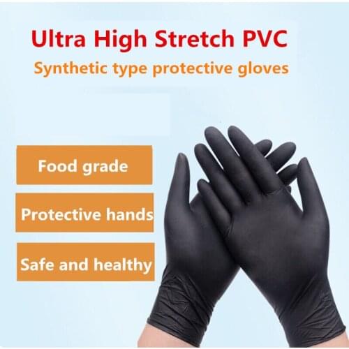 100Pcs Nitrile Disposable Gloves Kitchen Disposable Latex Gloves Garden Household Slip Resistant Wear Protective Gloves