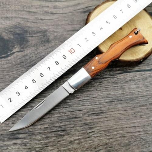 Stainless steel knife color wooden handle knife multifunctional household fruit knife camping outdoor knife cooking cooking