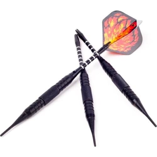 3Pcs 16g Professional Safe Dart Soft Plastic Tip Black Plated Copper Barrel Aluminum Shaft Laser Flight Training Electronic Dart