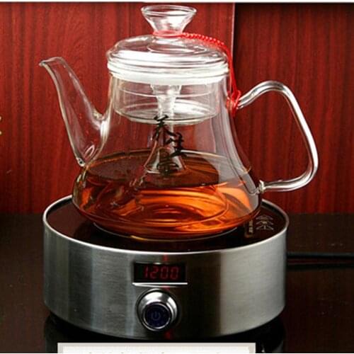 Clear Glass Teapot Open Fire Heating Tea Steam Heat-resistant Large Capacity Heat Resistant Milk Teapot Tea Set