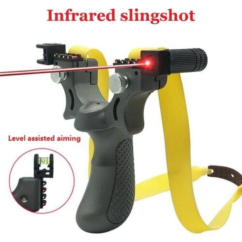 Рогатка Hunting Slingshot Outdoor Shooting Special Catapult With Flat Rubber Band High Precision Aiming Fast Bow Slingshot