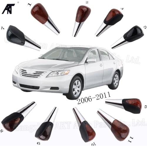 Wooden Color Automatic Transmission Gear Shift Knob For Toyota 6 Generation Camry Highlander 2006-2011 short-style