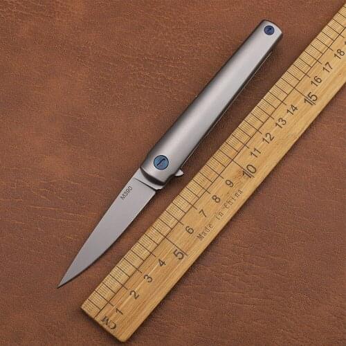 M390 Steel TC4 Titanium Alloy Folding Outdoor Survival Sharp Tactics Self-Defense EDC Pocket Hunting Knife