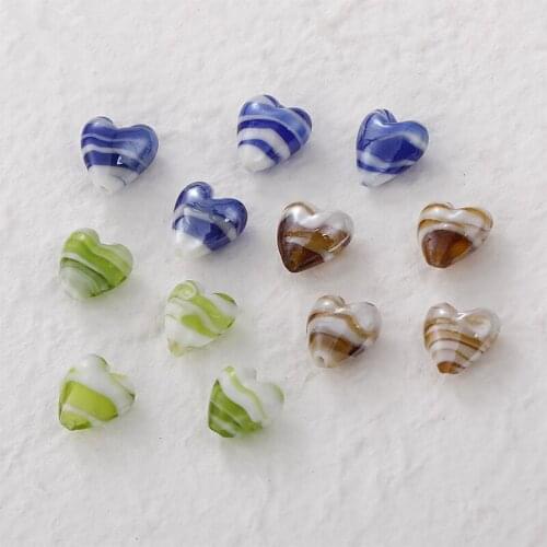 Heart shape 16mm Straight hole handmade glass beads 50pcs/lot diy jewelry earring/bracelet/necklace pendant accessory
