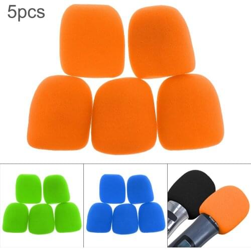 5pcs Universal Thickened Washable & Breathable Microphone Accessories Foam Cover Handheld Microphone Cover for KTV DJ Microphone
