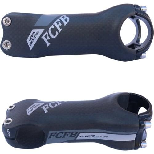 Bicycle carbon stem sliver grey superlight carbon road mountain bike stem angle 6 or angle 17