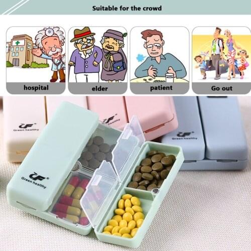 Waterproof Plastic Pill Box Organiser with 7 Compartments with Lid for Daily Travel Medicine Box for Vitamins Fish Oils