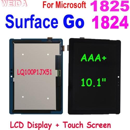 AAA+ 10.1" LCD For Microsoft Surface Go 1824 1825 LCD Display Touch Screen Digitizer Assembly for Surface Go LCD LQ100P1JX51