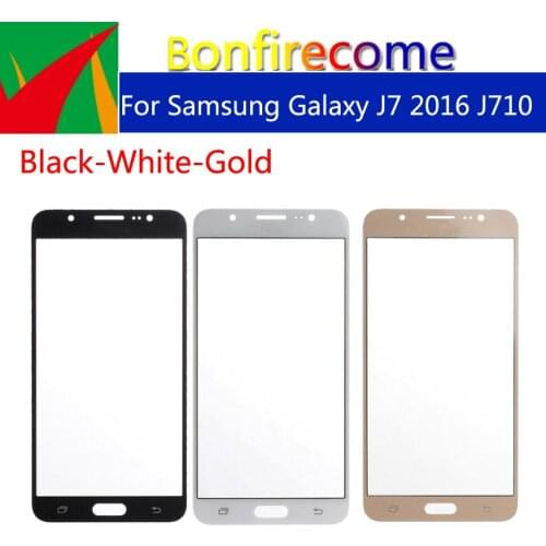10pcs\lot For Samsung Galaxy J7 2016 J710 J710F J710FN J710M J710MN J710H Touch Screen Outer Glass LCD Front TouchScreen Lens