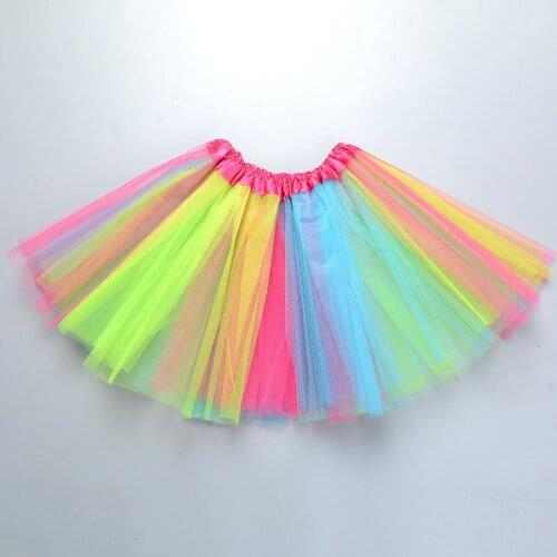 100% Brand New Colorful Dance Pink Tutu Skirt Cute Baby Girl Clothing Party Red Tutu Soft Mesh Dancewear Solid Color Skirts