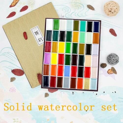 12/18/24Colors High Quality Solid Watercolor Paint Set Professional Painting Art Supplies