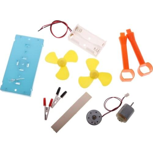 12Pieces DIY Wind Powered Toy Teaching Model Kids Science Project Toy