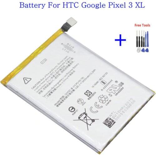 1x 3430mAh / 13.20Wh G013C-B / Go13C-B / C1 Phone Replacement Battery For HTC Google Pixel 3 XL 3XL Batteries + Repair Tool Kits
