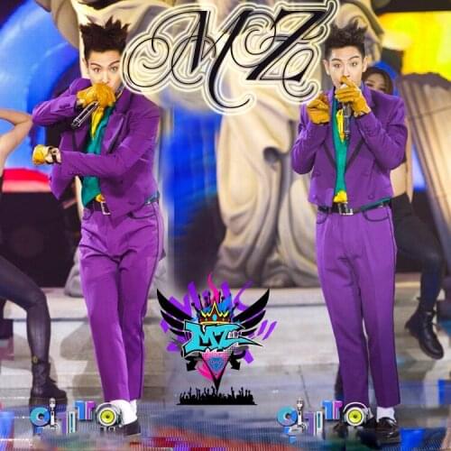 2020 men fashion Club male singer DJ Europe America purple formal suit dress