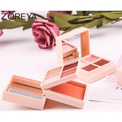 Zoreya 5 Colors Cute Glitter Eyeshadow Blush Pallete Shimmer Waterproof Diamond Shadows Palette Make Up Eyeshadow Cosmetic Matte
