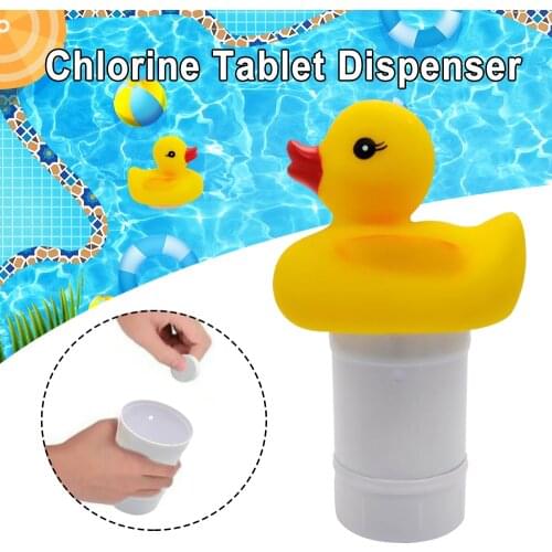 5"Cute Duck Floating Chemical Dispenser Floater Chlorine Tablets Swimming Pool
