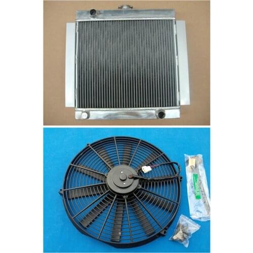 Aluminum Radiator+Fan For Ford Escort Mk1 Mk2 RS2000 Manual MT 1968-1980 68 69 70 71 72 73 74 75 76 77 78 79 80