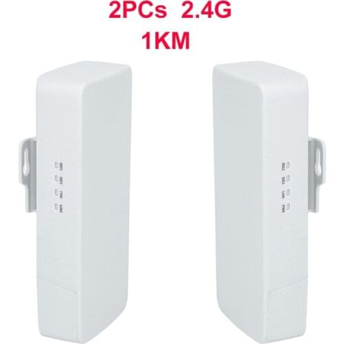 HUASIFEI 2.4ghz 1KM Long Range Wireless Poe Access Point 300mbps Outdoor High Power Cpe Point To Point Wifi Bridge 2pcs