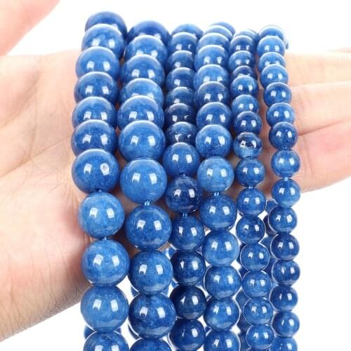 Natural Stone Beads Kyanite Stone Round Loose Spacer Bead For Jewelry Making Needlework DIY Bracelet Accessories Strand 6/8/10MM