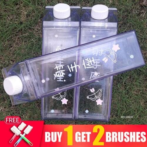 My 1000ml Portable Tritan Material Water Bottle Outdoor Sport Fitness Drinking Durable Plastic Reusable Square Bottles Yeti Cup