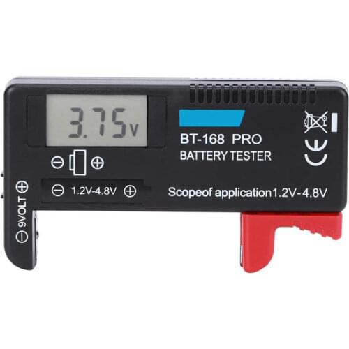 BT-168PRO Digital LCD Battery Tester 1.2V 4.8V Battery Checker for Small Batteries Button Cell Battery Tester