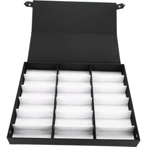 For watch storage Watch Display 18 Grids Glasses Display Case Sunglasses Storage Box Organizer Glasses Jewelry Display Box