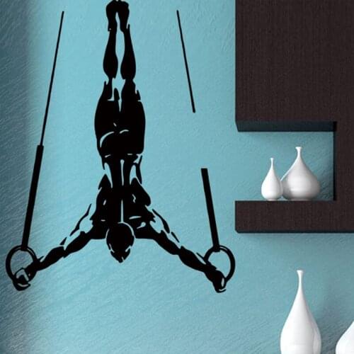 Physical Exercise Wall Stickers for Boys Bedroom Sport Room Art Decoration Vinyl Wall Decals Gym Background Decor Murals YY156