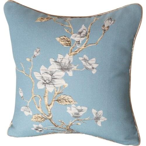 Idyllic Home Decoration Thickened Cotton And Linen Solid Jacquard Square Sofa Back Waist Pillow Cushion Pillowcase