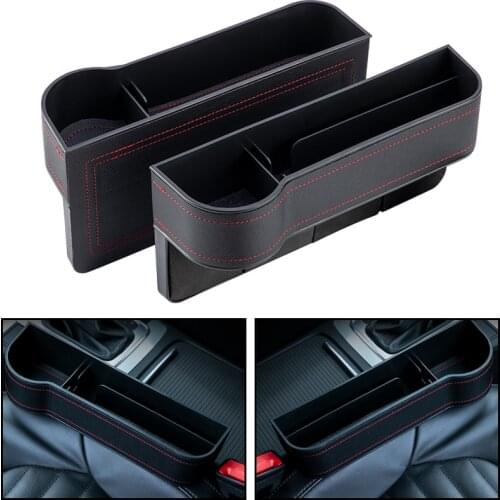 Car Seat Crevice Storage Box Seat Gap Slit Pocket Catcher Organizer Universal Car Seat Organizer Card Phone
