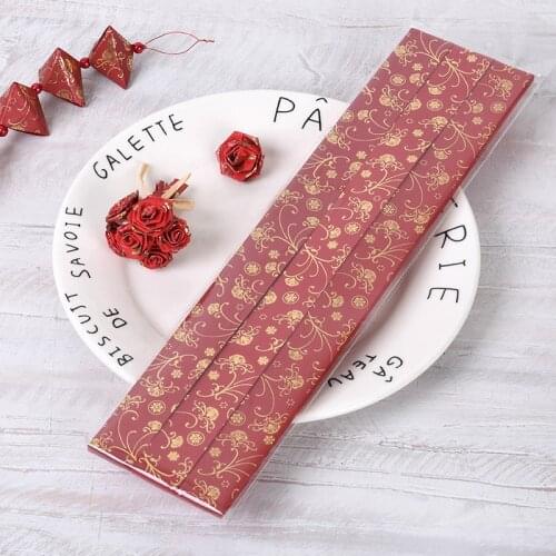 DIY Handcraft China Traditional Red Star&Flowe Strips Quilling Making Paper With Gold Print Home Decoration Craft