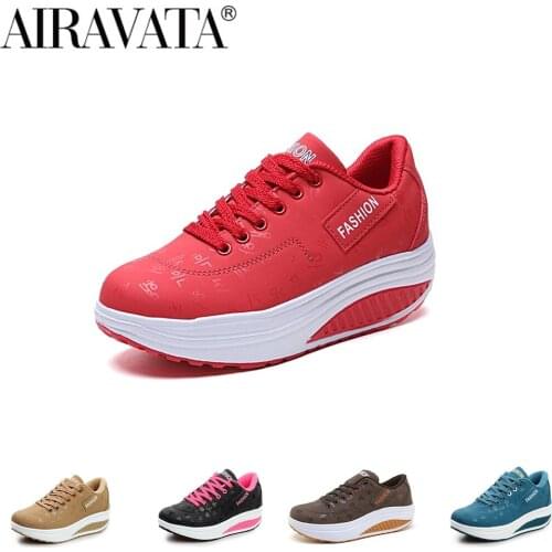 Newbeads Womens Rocking Shoes Leather Sneakers Thick Bottom Sports Winter Casual Outdoor Waterproof Platform Sport Shoes Female