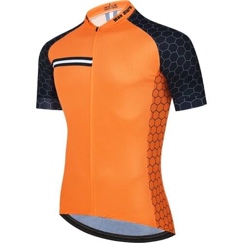 Summer Orange hive Cycling Jerseys Short Sleeve Shirts Men Bicycle Clothing Maillot Ropa Ciclismo Racing Bike Clothes