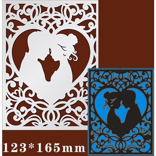 123*165mm couple invitation New Metal Cutting Dies Scrapbook paper decoration template Embossing DIY Paper Card Craft